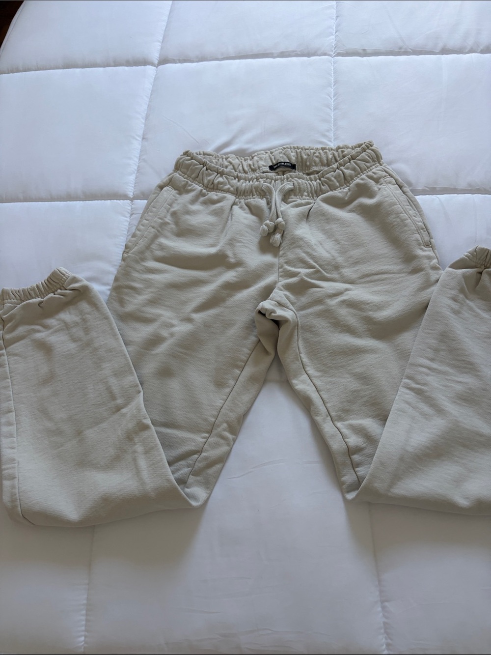 TALENTLESS Beige/Cream Drawstring Jogger Track Pants